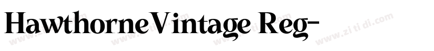 HawthorneVintage Reg字体转换